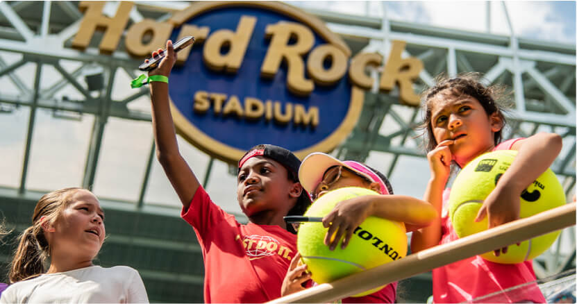 Tennis players at Hard Rock Stadium